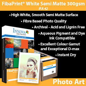 Innova FibaPrint® White Semi Matte 250gsm (IFA 42) | Archival Inkjet Photo Paper