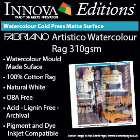 Fabriano Artistico WAtercolour Rag 310gsm (IFA 108) | Archival Inkjet Watercolour Paper | Innova Editions