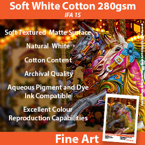 Soft White Cotton 280gsm (IFA 15) | Archival Inkjet Paper | Innova Fine Art